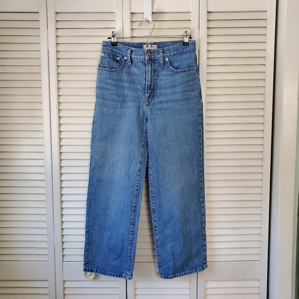Madewell Perfect Vintage Wide Leg Crop Jeans High Rise Medium Wash Women's 28